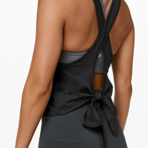 lululemon athletica Tops - LULULEMON Black Turn to Tie Tank